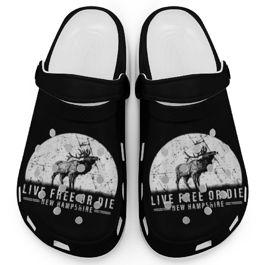 Live Free or Die New Hampshire Hiking Clogs