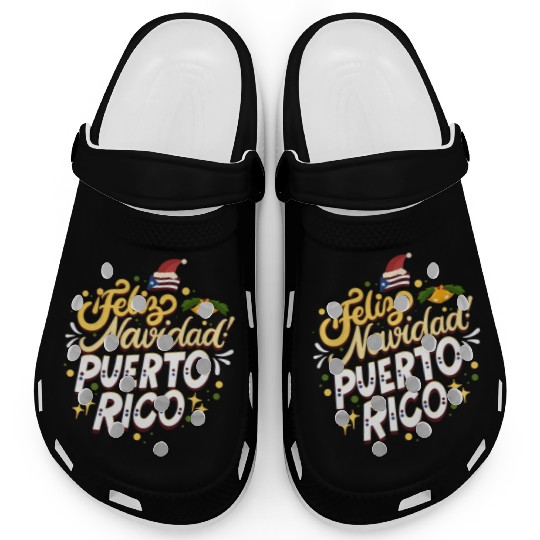 Feliz Navidad Puerto Rico - Merry Christmas Clogs