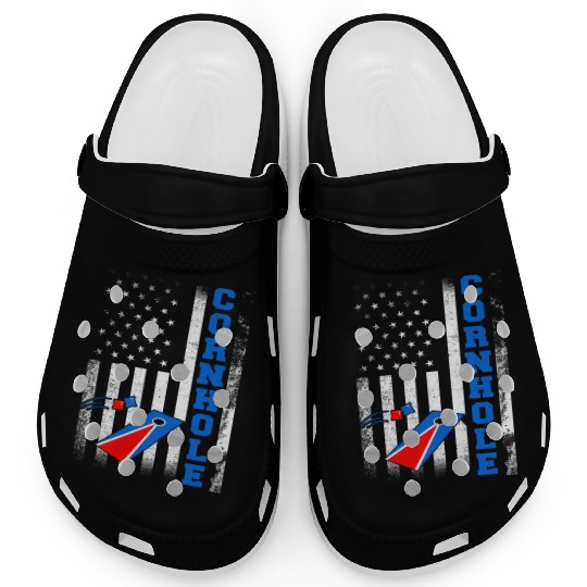 Cornhole Flag US American USA Player Game Bags Clogs