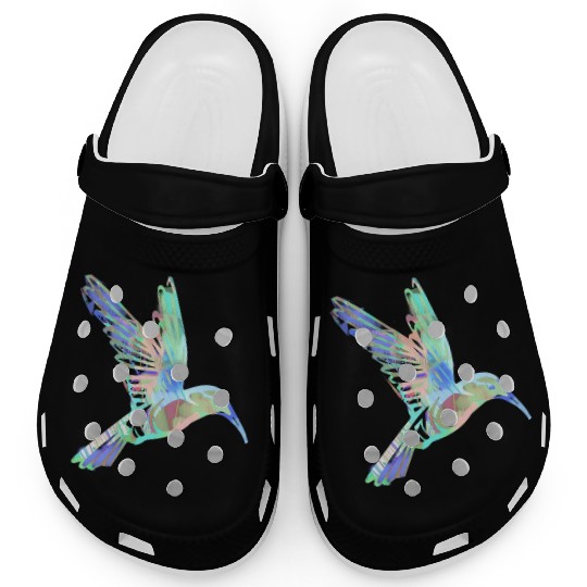 hummingbird, bird, aquarell, green, pastel, flying Clogs