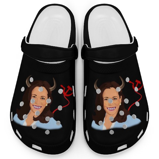 Trump kamala harris monster communist Clogs