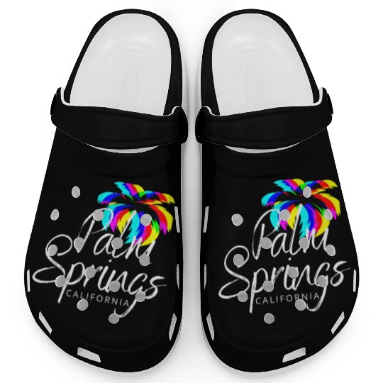 Palm Springs Neon Tree (White) Clogs