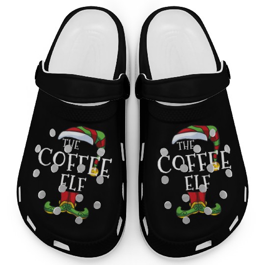 Coffee Elf Family Matching Christmas Group Gift Clogs