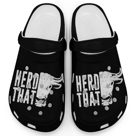 Herd That Farming Dairy Farmer Cattle Rancher Gift Clogs