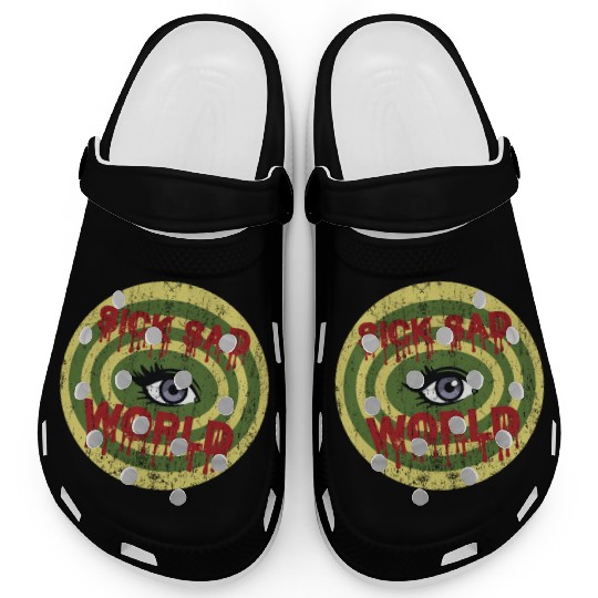 Daria Sick Sad World Drippy Text Eye Logo Clogs