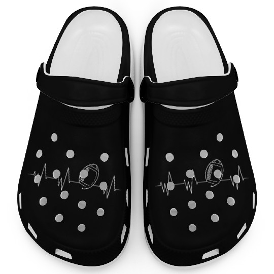 Football Heartbeat Clogs