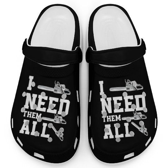 Chainsaw Trees Felling Foresters Funny Gift Clogs