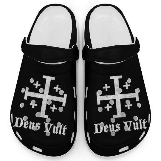 Deus Vult Crusader Shield Cross Clogs