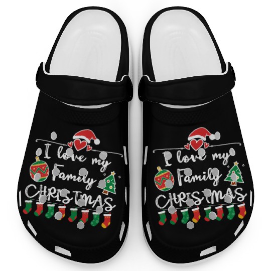 I Love My Family ,Christmas family Clogs.