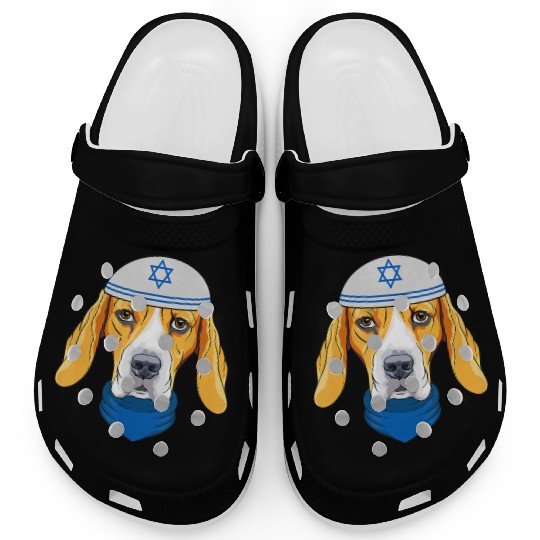 Cute Beagle Hanukkah Funny Dog Lover Jewish Gift Clogs
