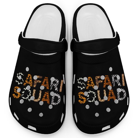 Safari Squad Family Vacation African Animal lover Clogs