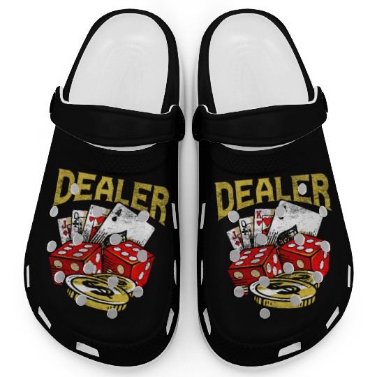 Casino Gambling Dealer Texas Holdem Poker Clogs
