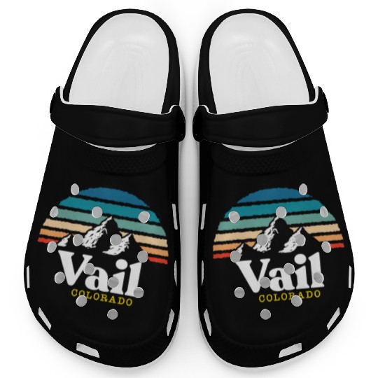 Vail Colorado Usa Ski Resort 1980S Retro Gift Clogs