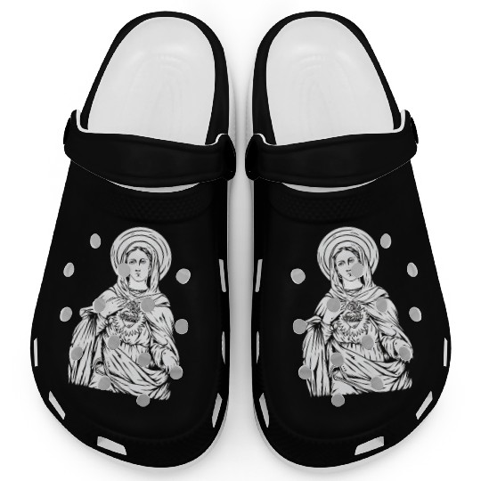 Holy virgin mary christian mother of Jesus Christ Clogs