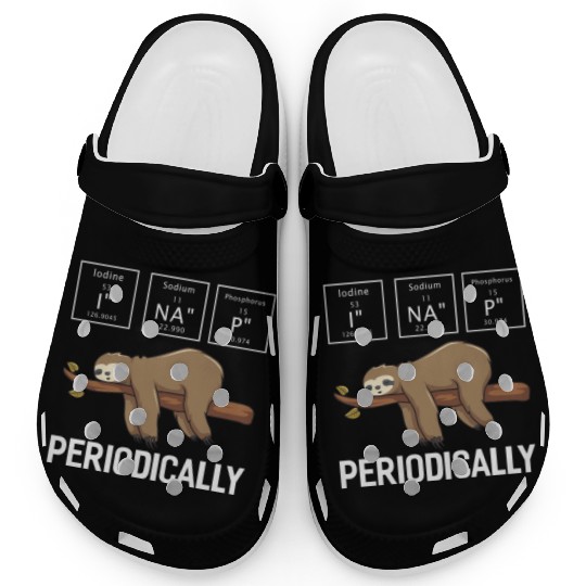 I Na P Periodically Funny Sloth Chemistry Science Clogs