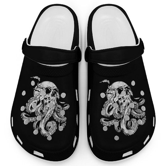 Octopus Skull Monster Kraken Cthulhu Skull for Men Clogs