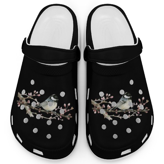 Swamp Tit on A Twig - Garden Birds In Spring Clogs