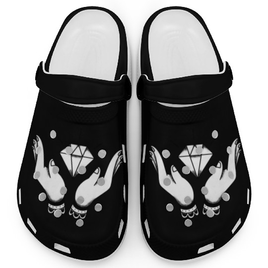 Diamond in hand jewelry luxury bling bling Clogs