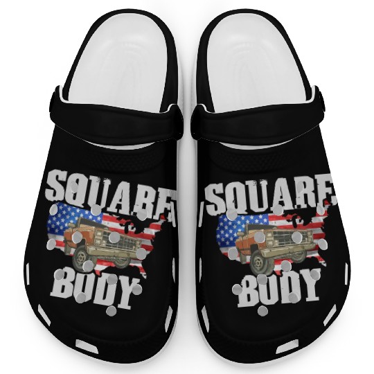 Square Body - American Flag Truck Lovers Clogs