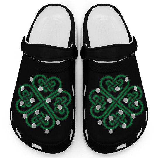 Irish Celtic Knot Shamrock Heart St Patricks Day Clogs