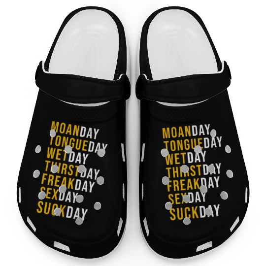 Kinky Sayings Sexy sx Rough Humor Clogs