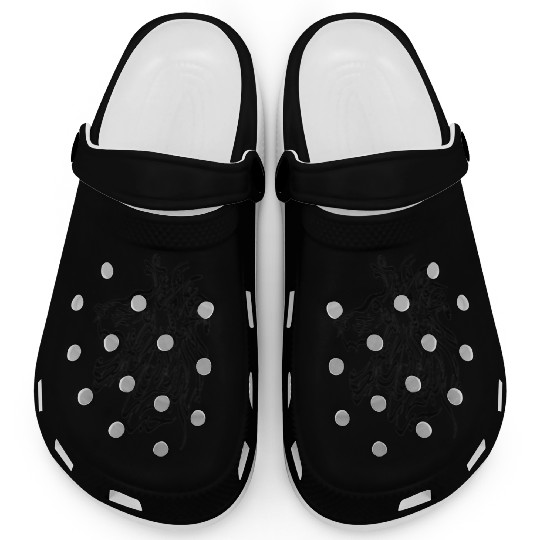 Lion face black hand drawn minimalistic lion. Clogs