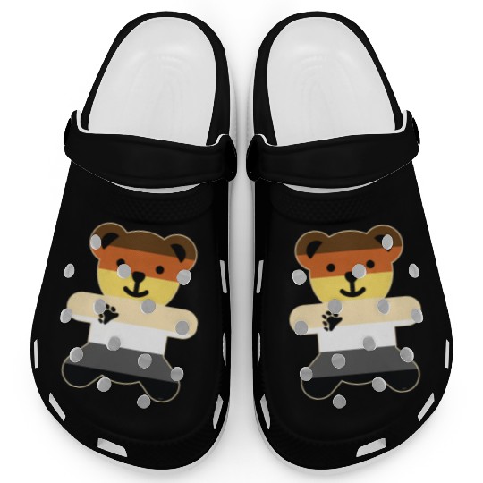 Bear Brotherhood Flag Bear Gay Pride graphic Clogs