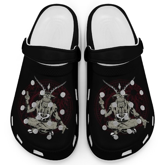 Baphomet Pentagram Nu Goth Occult Witch Satanism Clogs