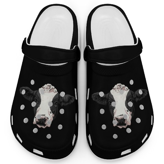 Cow Head Cute Cow Lover Women Men Gift Clogs