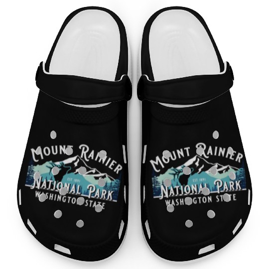 Vintage Mount Rainier National Park Washington Sou Clogs