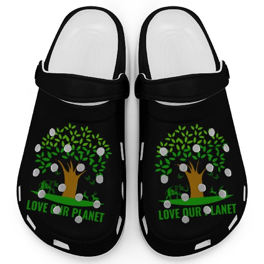 Greenpeace - Love our planet green slogan Cool Clogs