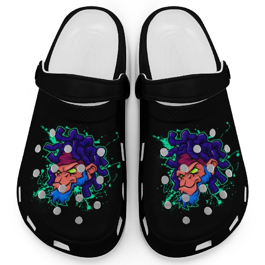 monkey gorilla face design Clogs