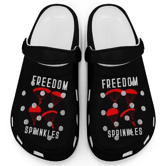 Paratrooper Freedom Sprinkles Airborne Military So Clogs