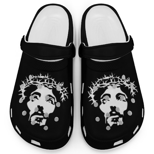 Jesus crown of thorns stencil Clogs