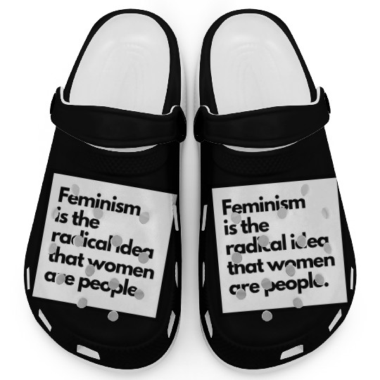 Feminism solid back sticker Clogs