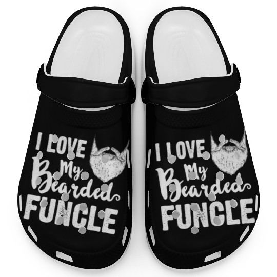 I Love My Bearded Funcle Cool Uncle Family Gift Clogs