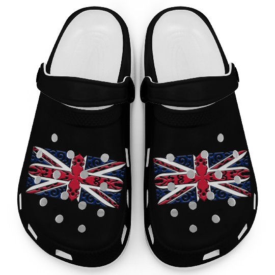 Union Jack British Flag Ornamental Style Clogs
