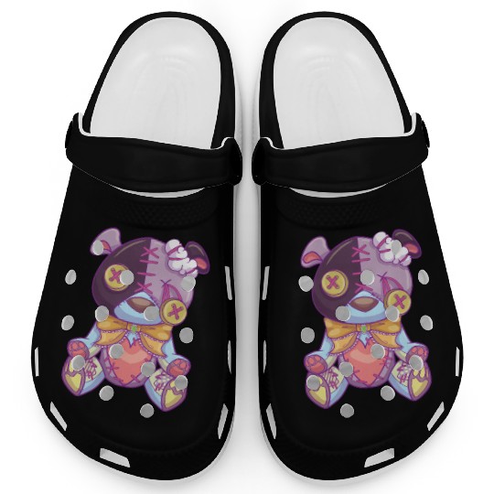 Pastel Goth Teddy Bear Japanese Anime Kawaii Clogs