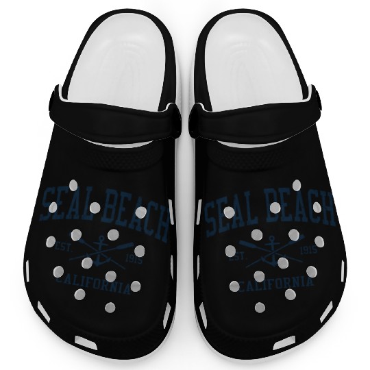 Seal Beach CA Vintage Navy Crossed Oars & Boat Anc Clogs