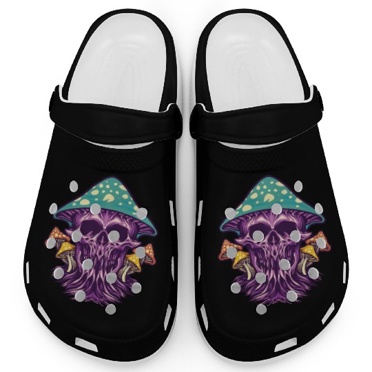 Skull Mushroom Garden Clogs