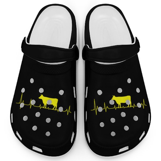 Agriculture Gift Cow Cattle Breeding ECG Clogs