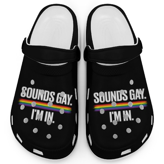 Gay Couple Homosexual LGBTQ Queer Pride Clogs