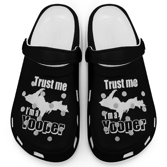 Upper Peninsula Michigan Yooper T gift idea Clogs