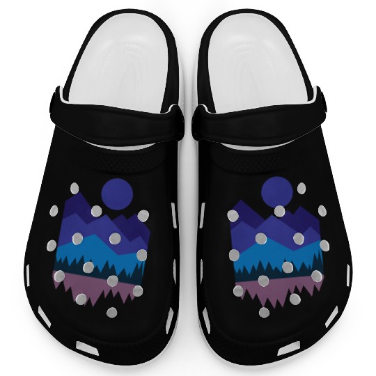 Moon travel adventure camping hiking gift Clogs
