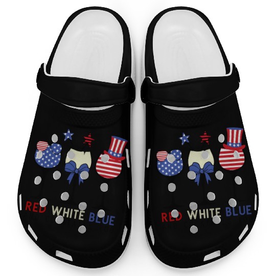 Red White Blue and Cocktails Clogs