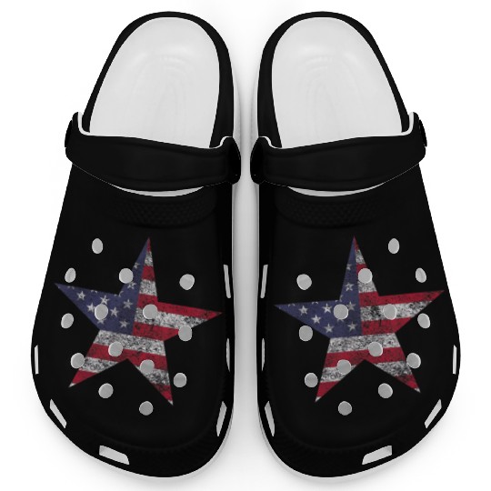 AMERICAN STAR US USA FLAG STARS AND STRIPES Clogs