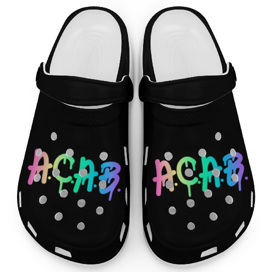 ACAB Rainbow Drip Clogs