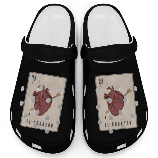 El Corazon Mexican Loteria Clogs