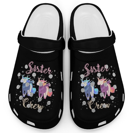 Sister Crew Unicorn Snowflakes Clogs