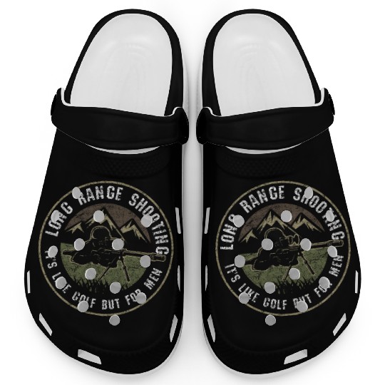 Retro Vintage Military Sniper Humorous Gift Idea Clogs